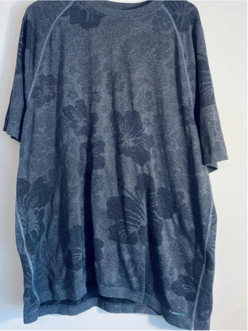 Tommy Bahama Shirt Mens XXL Gray Floral Island Active UPF 30 Stretch Big & Tall